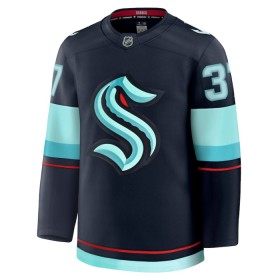 Seattle Kraken Hockeydrakt Fanatics Premium Yanni Gourde 2024-25 Navy Hjemme - Herre
